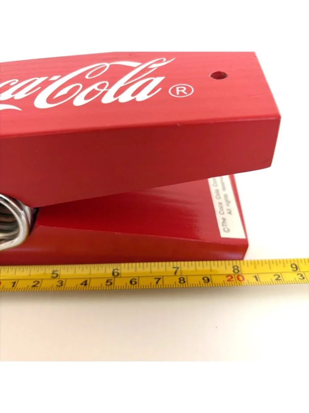 Vintage Coca-Cola Oversized Wooden Clothespin Memo Photo Clip Wall Decor Holder